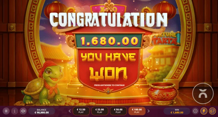 Fortune Tarta - ukupan dobitak nakon Free Spins
